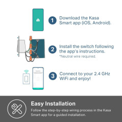 Kasa HS200-2 Smart Light Switch 2-Gang, Alexa & Google Compatible