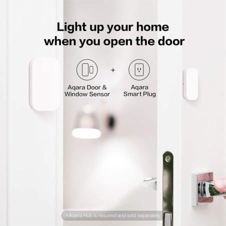 Aqara Zigbee Door & Window Sensor 3-Pack, Wireless Mini Contact, Home Automation, Apple HomeKit & Alexa Compatible