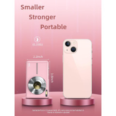 Compact Pink 1080P Digital Camera with 16X Zoom & 32GB Card for Kids