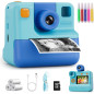 Kids Instant Print Camera with 32GB Card & 3 Rolls Paper, FHD Selfie & Video, Gift for Ages 3-12 (Blue) Kids Instant Print Camera with 32GB Card & 3 Rolls Paper, FHD Selfie & Video, Gift for Ages 3-12 (Blue)
