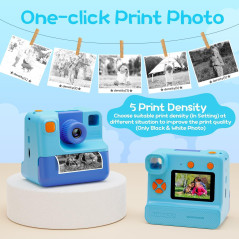 Kids Instant Print Camera for Kids 3-12 | FHD Video, Selfie, 32G Card
