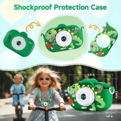48MP Dual Lens Kids Digital Camera for Boys 3-9 Years, 1080P HD Video, Selfie, 32G SD Card - Birthday Gift