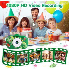 Kids Camera for Boys 3-9 Years | 48MP Dual Lens, 1080P HD Video Gift