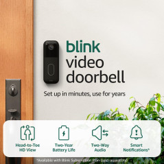 Blink Video Doorbell Newest Model – HD View, 2-Year Battery, Easy Setup