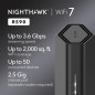 NETGEAR Nighthawk Routeur WiFi 7 Double Bande RS90, Vitesse 3.6 Gbps, 2000 sq.ft, 50 Appareils, Port 2.5G NETGEAR Nighthawk Routeur WiFi 7 Double Bande RS90, Vitesse 3.6 Gbps, 2000 sq.ft, 50 Appareils, Port 2.5G