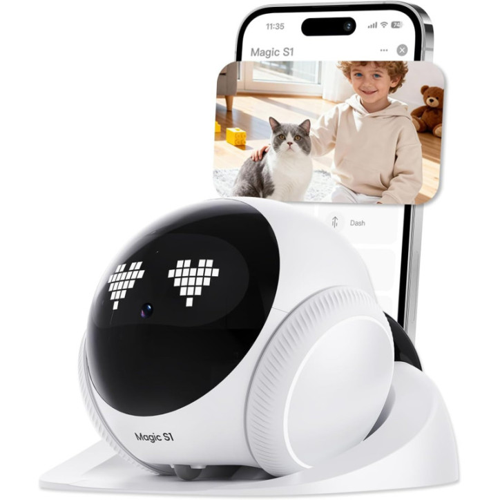 Magic S1 1080P Indoor Security Robot Camera with App Control, 2-Way Audio, Motion Detection & Night Vision Magic S1 1080P Indoor Security Robot Camera with App Control, 2-Way Audio, Motion Detection & Night Vision