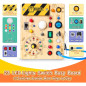 Busy Board for Toddlers - Montessori Educational Sensory Toy for 1-3 Year Olds | Travel-Friendly Autism Support Busy Board for Toddlers - Montessori Educational Sensory Toy for 1-3 Year Olds | Travel-Friendly Autism Support