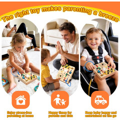 Busy Board Montessori pour Tout-Petits 1-3 ans - Jouet Éducatif