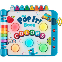 Chuckle & Roar Pop It! Colors Book – Bilingual Sensory Toy for Toddlers