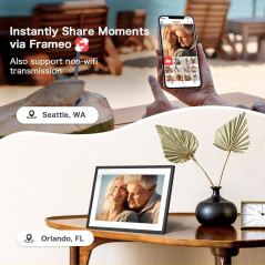 10.1 Frameo Digital Picture Frame - HD Touch, 32GB, Wifi, Wall Mountable