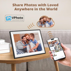 Dragon Touch 10.1 HD Digital Photo Frame - WIFI, Touch Screen & App