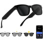 AI Smart Glasses with Color-Change Lenses, Bluetooth, Voice Assistant & 160+ Languages Translator for Travel & Meetings