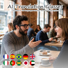 AI Smart Glasses with Color-Change Lenses & 160+ Language Translator