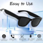 Lunettes AI Intelligentes à Verres Colorés Bluetooth - Traducteur 160+ Langues, Assistant Vocal