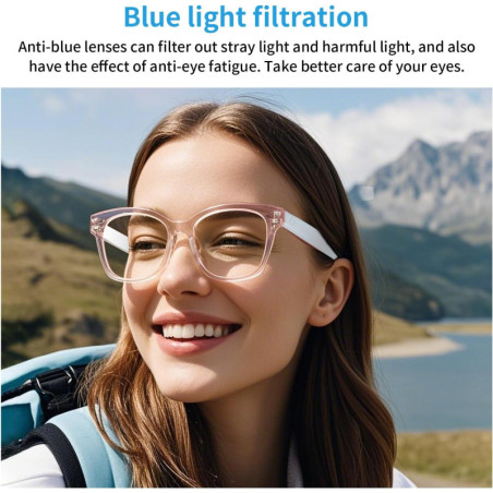Smart Glasses for Women: AI Real-Time Translator & Blue Light Filters