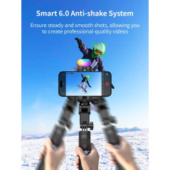 AOCHUAN 4-in-1 Smartphone Gimbal Stabilizer w/ 360° Rotation & Face Tracking