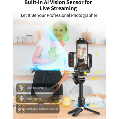 AOCHUAN Stabilisateur Smartphone 4-en-1 avec Suivi Auto
