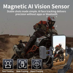 Stabilisateur 3-Axes Smartphone avec Lumière & Suivi AI