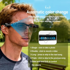 AI Smart Glasses with 8MP Camera, Real-Time Translation & Voice Assistant