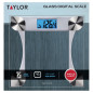 Taylor Digital Glass Bathroom Scale, Accurate Body Weight Tracking, 440 lb Capacity, Battery-Powered Taylor Digital Glass Bathroom Scale, Accurate Body Weight Tracking, 440 lb Capacity, Battery-Powered