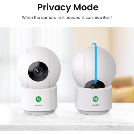 AOSU 2K Indoor Security Camera – Baby Monitor, Pet Cam & Alexa Compatible