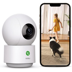 AOSU 2K Indoor Security Camera – Baby Monitor, Pet Cam & Alexa Compatible