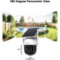 Caméra Solaire AOSU Extérieure Sans Fil 2K Vision Nuit Couleur Suivi Humain 360° Surveillance Caméra Solaire AOSU Extérieure Sans Fil 2K Vision Nuit Couleur Suivi Humain 360° Surveillance