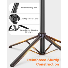 71” Auto Face Tracking Tripod for iPhone & Android with Light & Remote