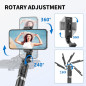 Selfie Stick Trépied 3-en-1 Extensible & Portable avec Télécommande Sans Fil Compatible iPhone et Android Selfie Stick Trépied 3-en-1 Extensible & Portable avec Télécommande Sans Fil Compatible iPhone et Android