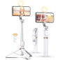 Trépied Selfie Stick 46 avec Télécommande Sans Fil et Lumière LED pour Smartphones iPhone & Android Trépied Selfie Stick 46 avec Télécommande Sans Fil et Lumière LED pour Smartphones iPhone & Android
