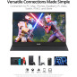 MNN 15.6 FHD Portable Monitor 1080P USB-C HDMI Gaming IPS HDR Ultra-Slim w/ Speakers & Smart Cover MNN 15.6 FHD Portable Monitor 1080P USB-C HDMI Gaming IPS HDR Ultra-Slim w/ Speakers & Smart Cover