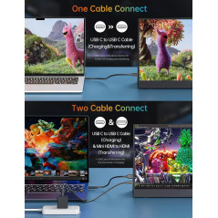 VILVA 15.6 Portable Monitor FHD IPS USB-C HDMI for Laptop & Gaming