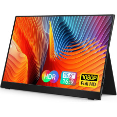 VILVA Écran Portable 15,6 FHD USB-C HDMI avec Haut-Parleurs