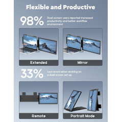 14 FHD USB-C/HDMI Portable Laptop Screen Extender for Dual Display