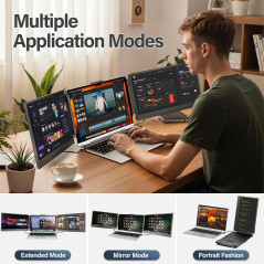 14 FHD Laptop Screen Extender - Ultra-Thin Dual/Triple Monitor Display