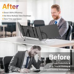 14 FHD Laptop Screen Extender - Ultra-Thin Dual/Triple Monitor Display