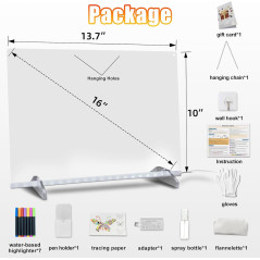 LED Note Board 16 Drawing Tablet with 8 Colors & 13 Light Effects for Kids