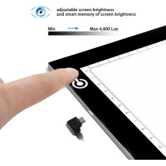 LitEnergy A4 LED Tracing Light Box â Adjustable USB Powered Trace Pad