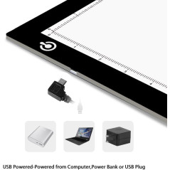 LitEnergy A4 LED Trace Light Pad USB Ajustable pour Dessin