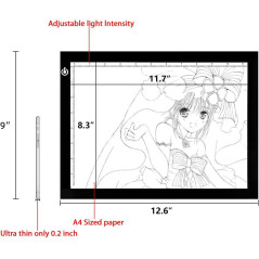 LitEnergy A4 LED Trace Light Pad USB Ajustable pour Dessin