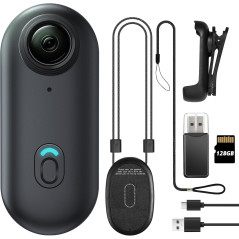 4K 128GB Mini Body Camera – Wearable, Hands-Free, Portable Camcorder
