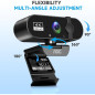 Webcam AOC 4K avec Microphone, Réduction de Bruit, Cache Vie Privée, 99° FOV, USB Plug & Play Webcam AOC 4K avec Microphone, Réduction de Bruit, Cache Vie Privée, 99° FOV, USB Plug & Play