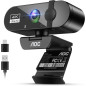 Webcam AOC 4K avec Microphone, Réduction de Bruit, Cache Vie Privée, 99° FOV, USB Plug & Play Webcam AOC 4K avec Microphone, Réduction de Bruit, Cache Vie Privée, 99° FOV, USB Plug & Play