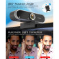 1080P Webcam with Microphone & Privacy Cover, USB Plug & Play, Auto Light Correction for Video Calls & Streaming 1080P Webcam with Microphone & Privacy Cover, USB Plug & Play, Auto Light Correction for Video Calls & Streaming