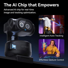 EMEET PIXY 4K Dual-Camera AI PTZ Webcam with Sony Sensor, AI Tracking, Autofocus, 3 Mics, Gesture Control