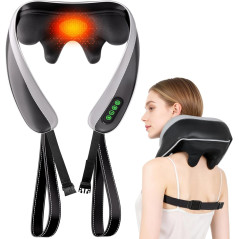 6D Deep Tissue Neck Massager with Heat – Cordless Pain Relief Gift