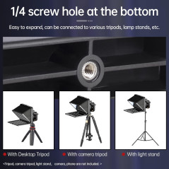 LENSGO Portable Teleprompter for iPad, Smartphone & DSLR – 7.9, App Compatible with iOS & Android