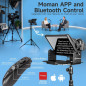 Moman Teleprompter Métal 12 avec télécommande APP pour iPad, DSLR, smartphone – Kit complet MT12