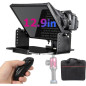 Moman Teleprompter Métal 12 avec télécommande APP pour iPad, DSLR, smartphone – Kit complet MT12