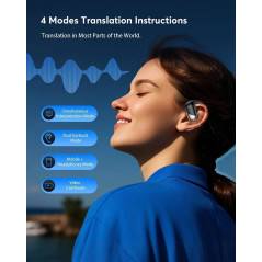 AI Translation Earbuds: 144 Languages, Real-Time 2-Way Voice Translator